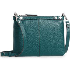 Pebbled leather crossbody bag
